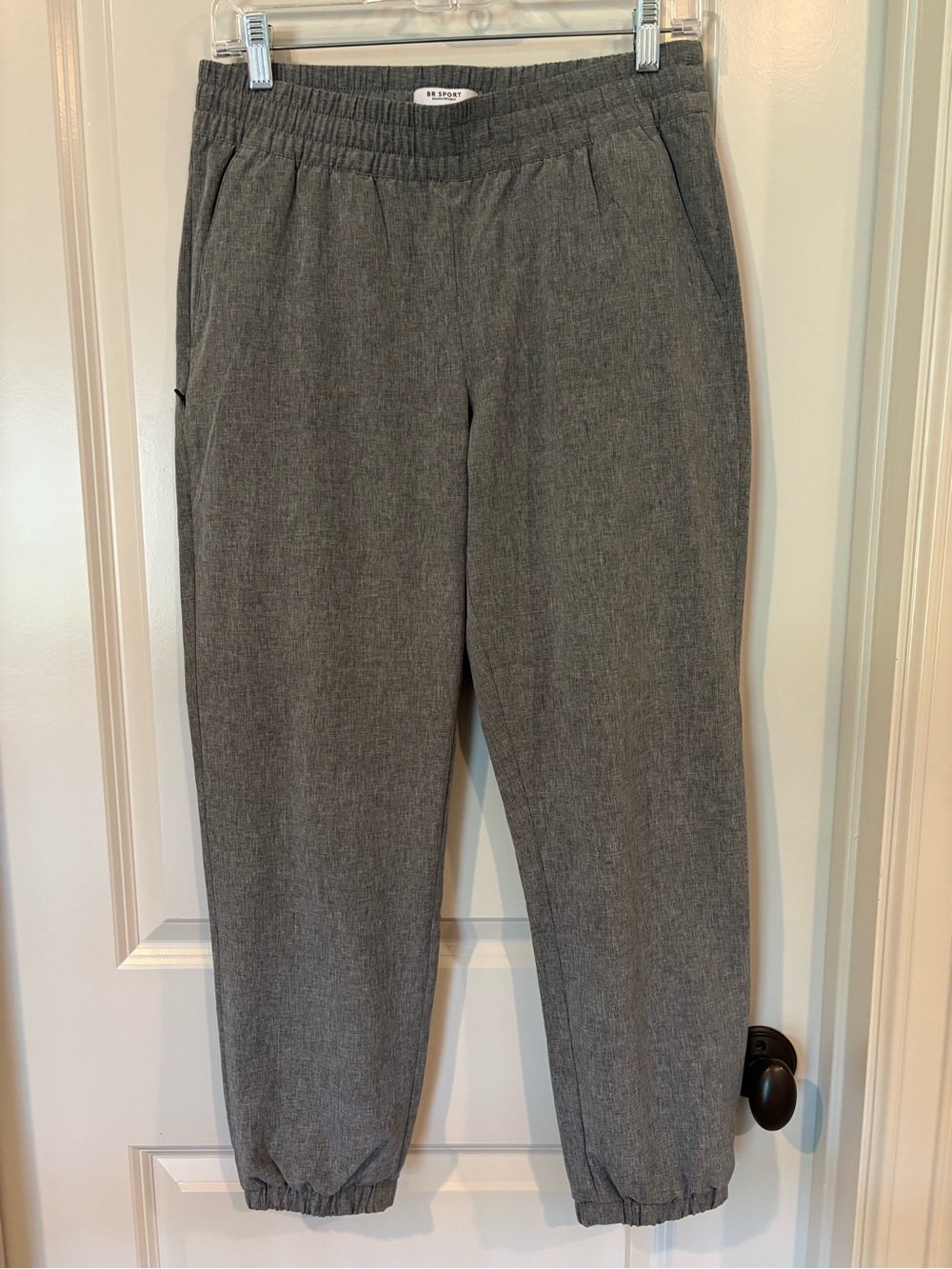 Banana Republic BR Sport Sz S Heather Charcoal Gray Flyweight Jogger